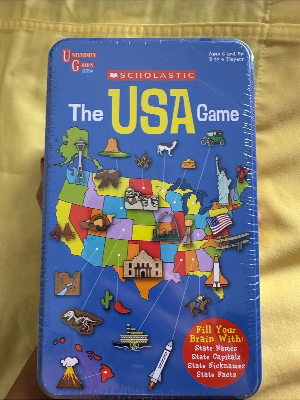 Scholastic The USA Game - Blue Travel Trivia Board Game